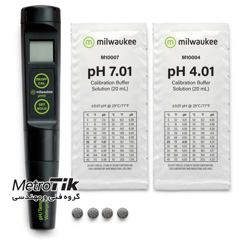 pH و دماسنج قلمی Water Resistance PH Meter MILWAUKEE PH55 PRO میلواکی MILWAUKEE PH55 PRO