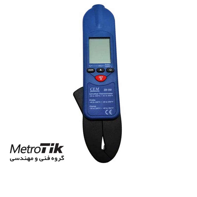 ترمومتر میله ای + کلمپی + مادون قرمز Thermometer With Thermistor Probe & Clamp CEM IR-99 سی ای ام CEM IR-99