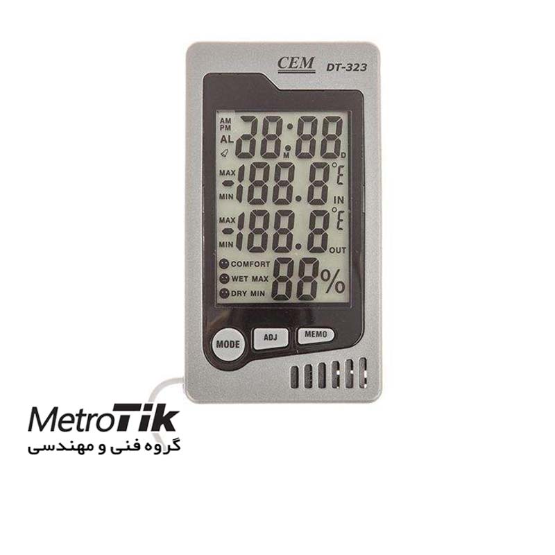 دماسنج و رطوبت سنج محیطی پراب جدا  Temperature Hygrometer With External Probe CEM DT-323 سی ای ام CEM DT-323