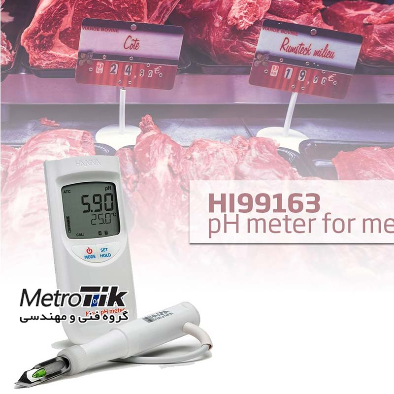 pH متر گوشت پرتابل Portable Meat pH Meter HANNA HI99163 هانا HANNA HI99163