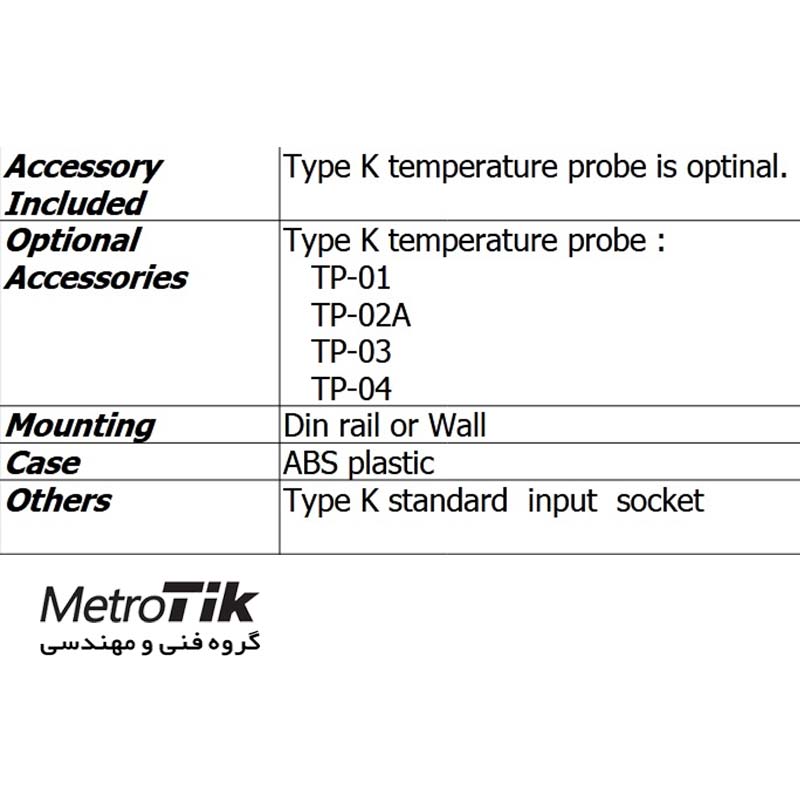 ترنسمیتر دما 500 درجه  Temperature Transmitter LUTRON TR-TMK1A4 لوترون LUTRON TR-TMK1A4