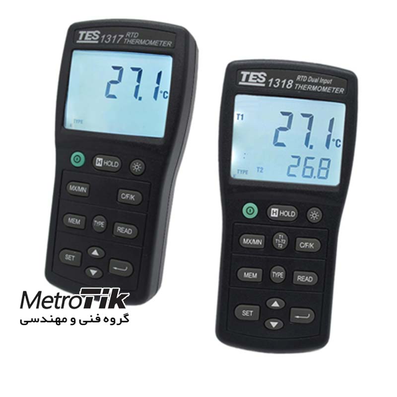 ترمومتر دو کاناله RTD RTD Thermometer TES 1318 تس TES 1318