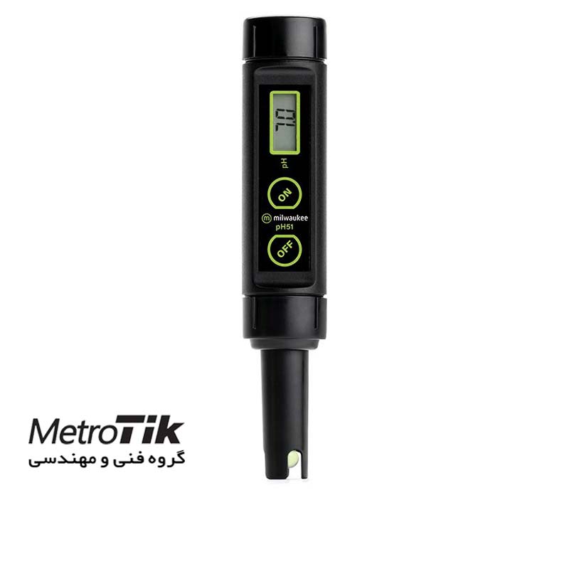 دستگاه pH متر قلمی Waterproof pH Tester MILWAUKEE pH51 میلواکی MILWAUKEE pH51