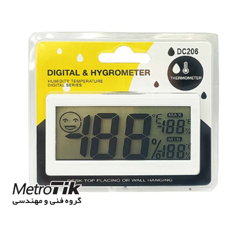دما سنج و رطوبت سنج محیطی Indoor Thermo-Hygrometer SINOMETER SDC-206 سینومتر SINOMETER SDC-206