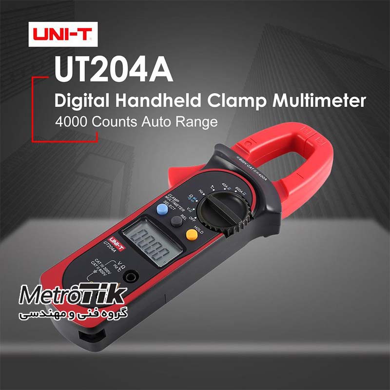مولتی متر انبری و ترمومتر Digital Clamp Meter UNIT UT204A یونیتی UNIT UT204A