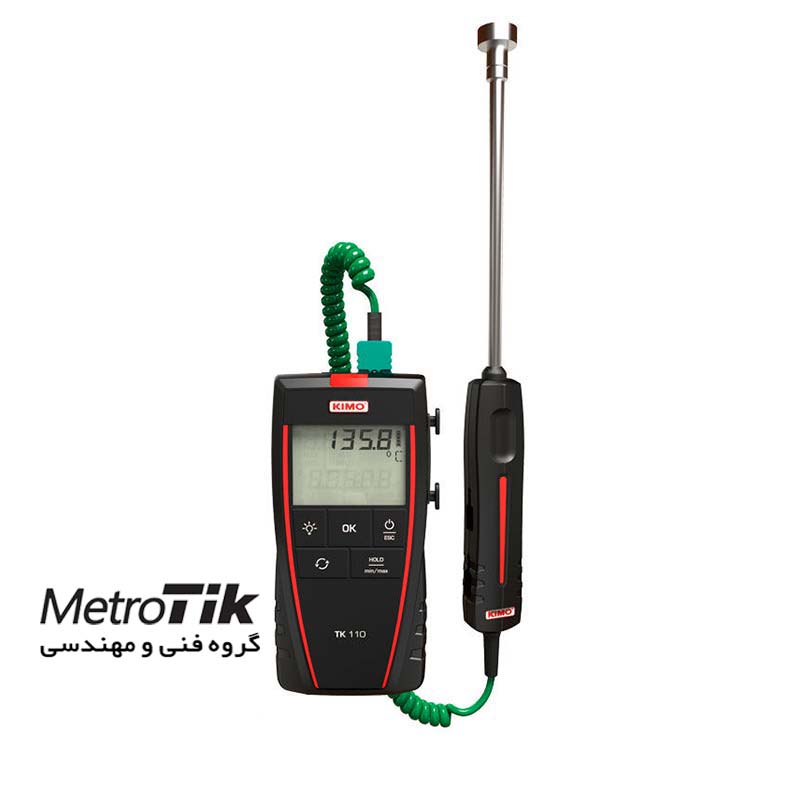دماسنج ترموکوپل K J T S یک کانال Thermocouple Thermometers KIMO TK110 کیمو KIMO TK110