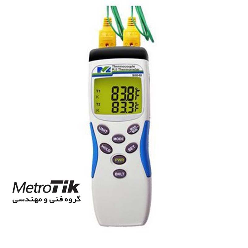 ترمومتر پرتابل دو کاناله Type K Type K Thermo Meter MIC 98838 ام آی سی MIC 98838