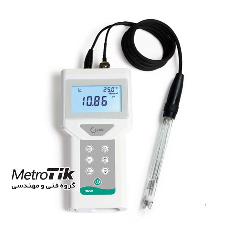 pH متر و ORP متر پرتابل pH / mV / Temperature Meter  کلین CLEAN PH200