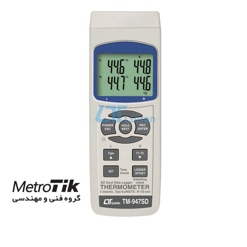 دماسنج ترموکوپلی و PT100 PT100 Thermometer لترون LUTRON TM-947SD