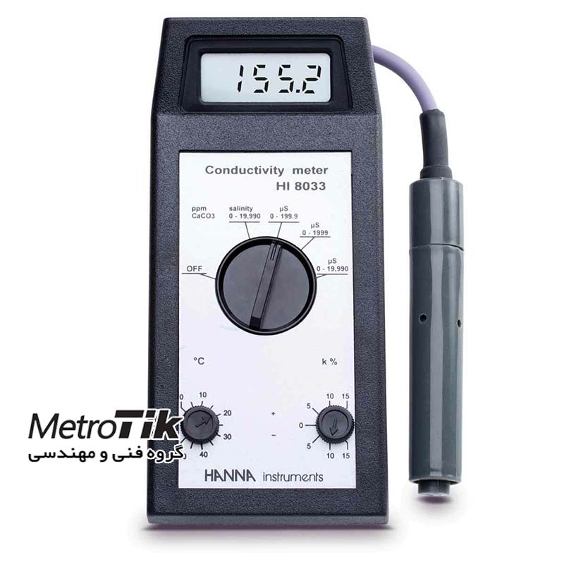 EC/TDS متر پرتابل مولتی رنج  Multi-Range Portable Meter هانا HANNA HI8033