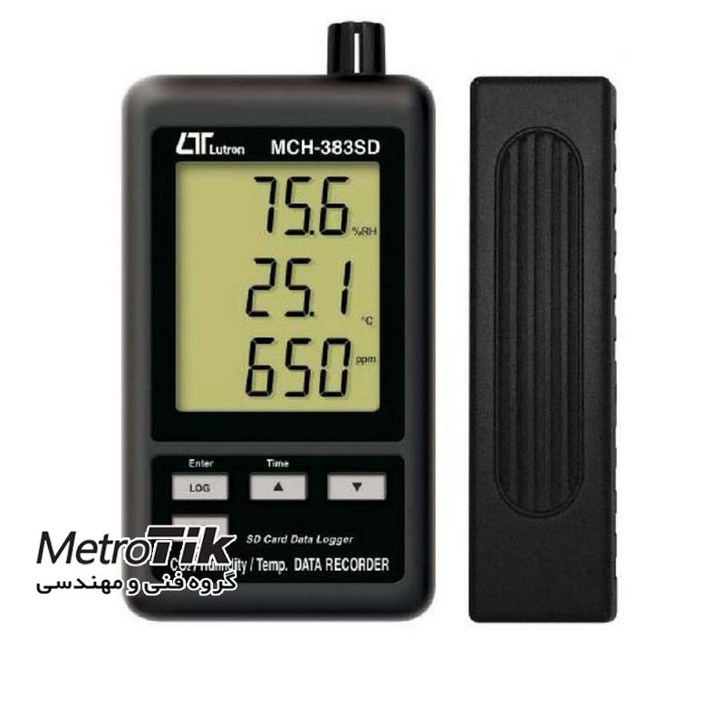 دیتالاگر دما + رطوبت + کربن دی اکسید CO2, Humidity, Temperature Monitor لوترون LUTRON MCH-383SD