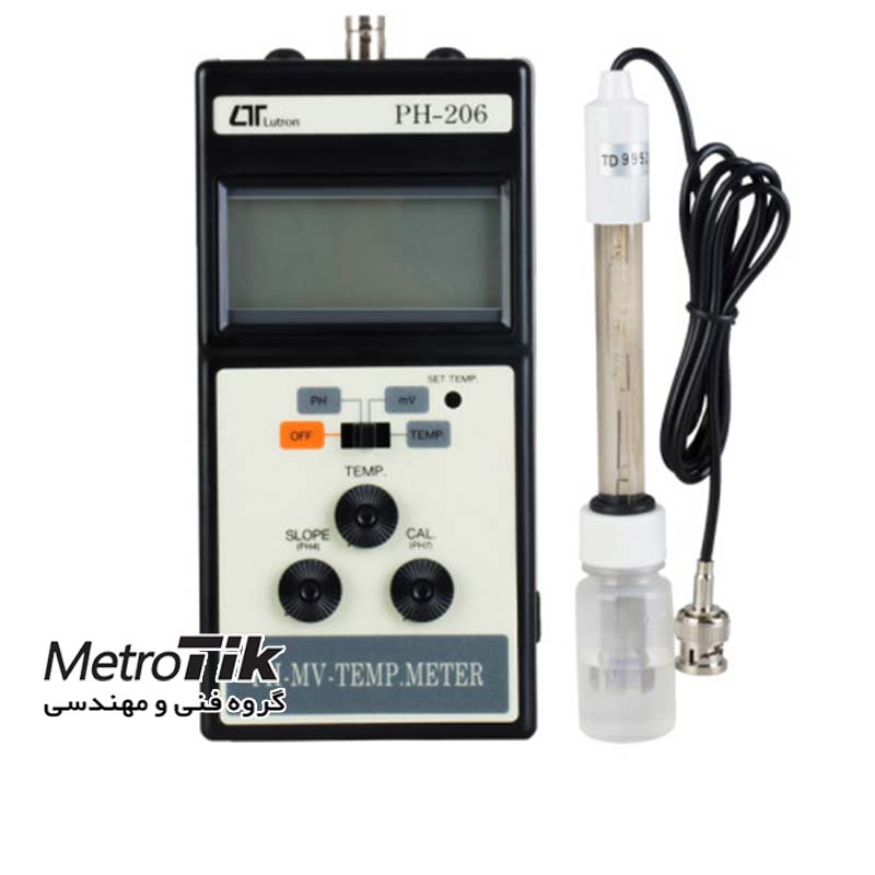 دستگاه pH و ORP متر پرتابل Digital PH And Temperature Meter  لوترون LUTRON PH-206