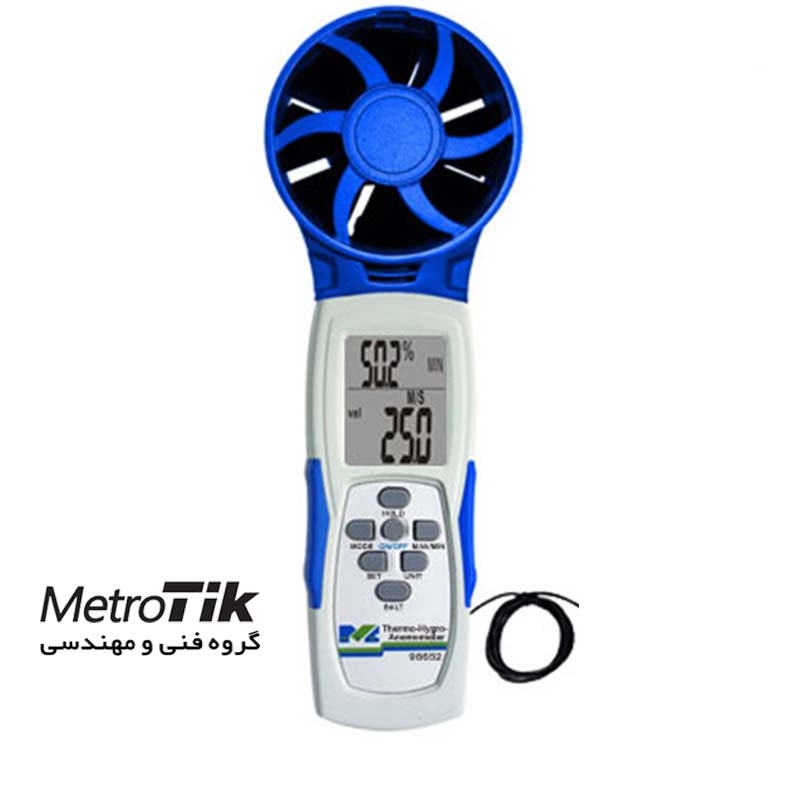 فلو متر باد، دماسنج و رطوبت سنج Flow Meter, Temperature & Humidity Meter ام آی سی MIC 98652