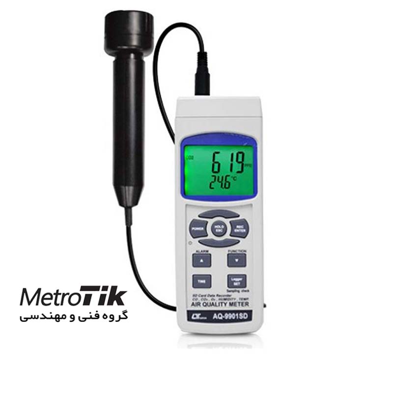 دستگاه CO2 O2 CO رطوبت Air Quality Monitor/Recorder لوترون LUTRON AQ-9901SD