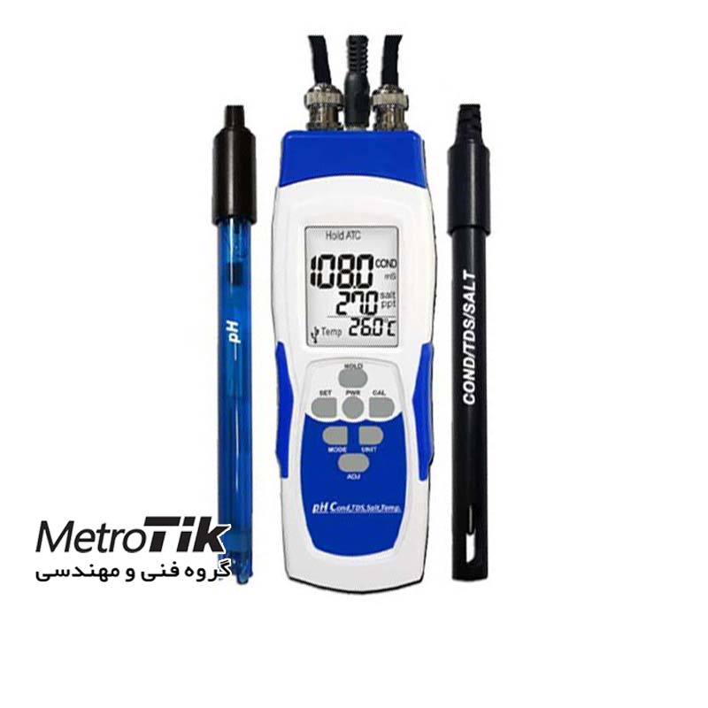 مولتی pH EC TDS SALT PH/EC/TDS/Salinity Meter ام آی سی MIC 98721