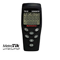 ترمومتر K  و J دو کانال  Contact Thermometerمولتی متریکس MULTIMETRIX TM62  