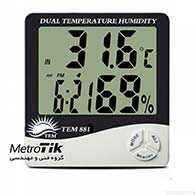 دما سنج و رطوبت سنج محیطی Temperature & Humidity Meterتم TEM 881